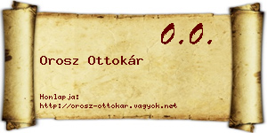 Orosz Ottokár névjegykártya